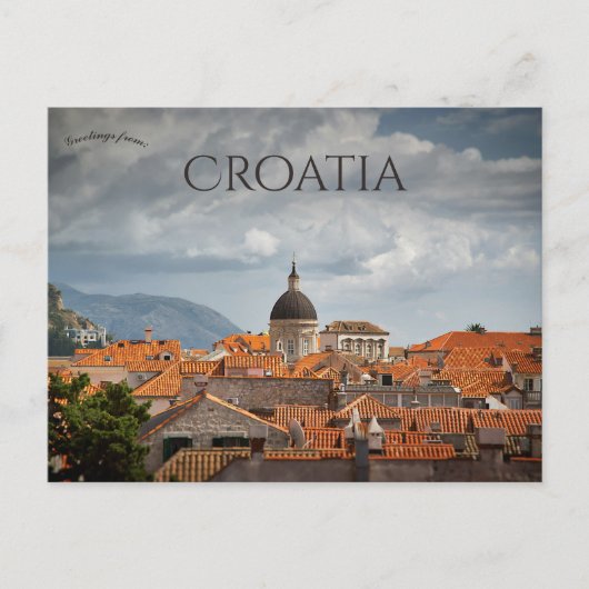Carte Postale A Cloudy Day in Dubrovnik Croatia (Devant)