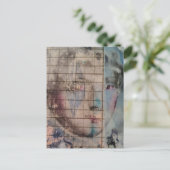 Carte Postale A Clown Face Abstract mixed media collage Postcard (Debout devant)