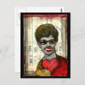 Carte postale à coeur cassé (Devant / Derrière)