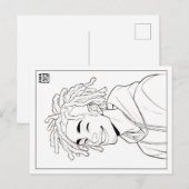 Carte postale à colorier | Locs (Devant / Derrière)