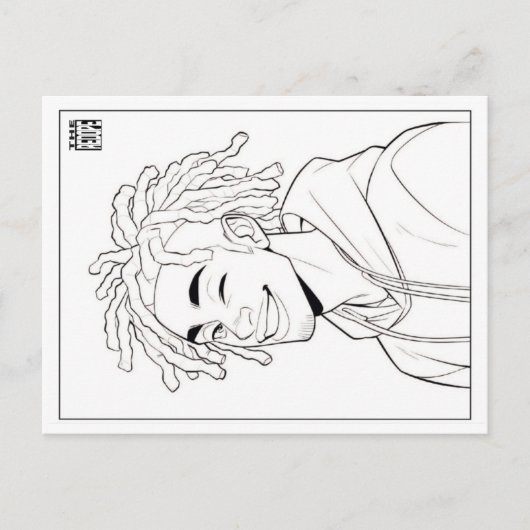 Carte postale à colorier | Locs (Devant)