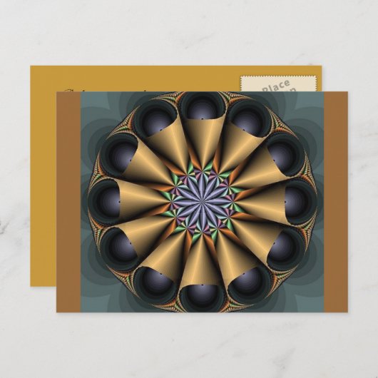 Carte postale à cône fractée (Devant / Derrière)