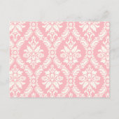 Carte postale à conserver damassée rose (Dos)