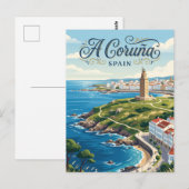 Carte Postale A Coruña, Espagne (Devant / Derrière)