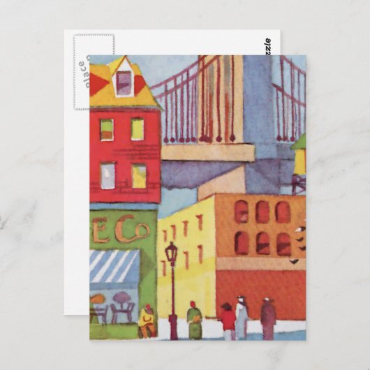 Carte Postale À côté du pont (Devant / Derrière)