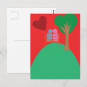 Carte Postale A Couple Dating  (Devant / Derrière)