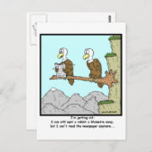Carte Postale À courte vue : Cartoon d'aigle (Devant / Derrière)