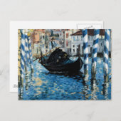 Carte Postale À de canal grand de le Venise - Edouard Manet (Devant / Derrière)
