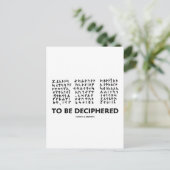 Carte Postale À Déceler (Cryptogramme Runique Jules Verne) (Debout devant)