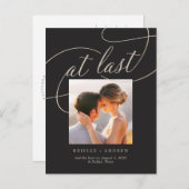 Carte Postale À Dernier Mariage de couleur éditable Faire-part P (Devant / Derrière)