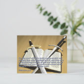 Carte postale à deux épées (Debout devant)