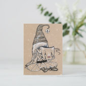 Carte postale à deux visages Pierrot Clown hallowe (Debout devant)