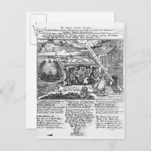 Carte Postale À Dieu, en mémoire de sa double prestation (Devant / Derrière)