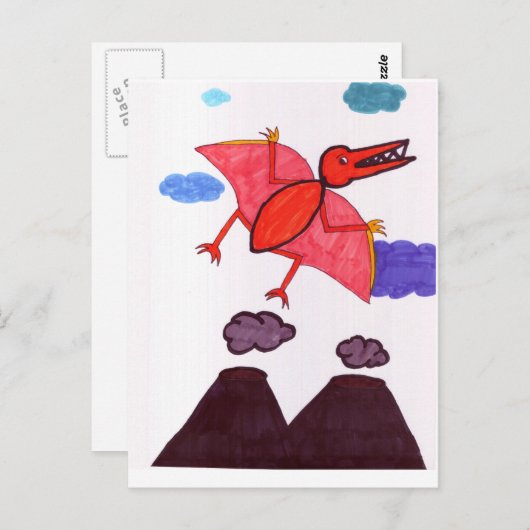 Carte Postale A dinosaur (Devant / Derrière)