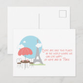 Carte Postale A domicile ou à Paris (Devant / Derrière)