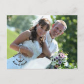 Carte postale à double face mariage Photo Merci (Devant)