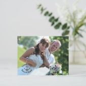 Carte postale à double face mariage Photo Merci (Debout devant)