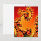 Carte postale à double spirale flamboyante (Devant / Derrière)