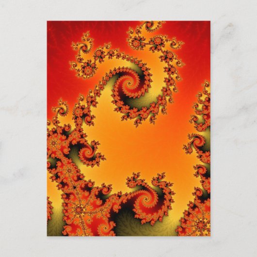 Carte postale à double spirale flamboyante (Devant)