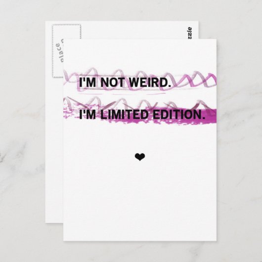 Carte postale à édition limitée (Devant / Derrière)