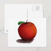 Carte Postale A est pour Apple (Devant / Derrière)