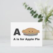 Carte Postale A est pour Apple Pie (Debout devant)