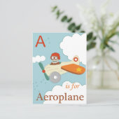 Carte Postale A est pour Avion (Debout devant)