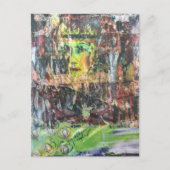 Carte Postale A face mixed media collage (Devant)