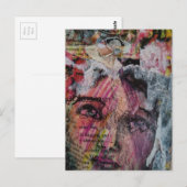 Carte Postale A face mixed media collage (Devant / Derrière)