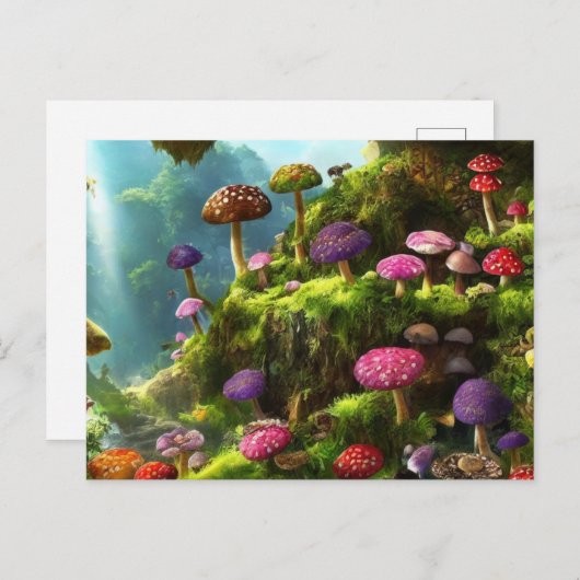 Carte Postale A fantasy forest (Devant / Derrière)