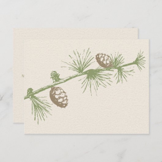 Carte postale à feuillage persistant RSVP (Devant / Derrière)