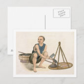 Carte Postale A Fishmonger, plate 39 from 'The Costumes of China (Devant / Derrière)