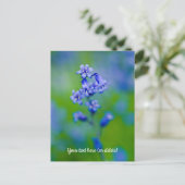 Carte postale à fleurs Bluebell (Debout devant)