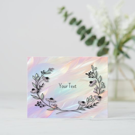 Carte postale à fleurs minimale (Debout devant)