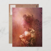 Carte postale à fleurs murales (Devant / Derrière)