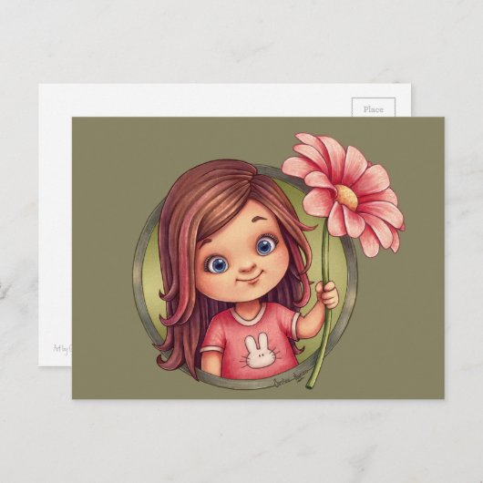 Carte Postale A flower for You (Devant / Derrière)