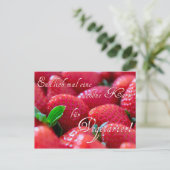 Carte postale à fraises pour végétariens ! (Debout devant)