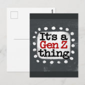 Carte postale A Gen Z Thing (Devant / Derrière)