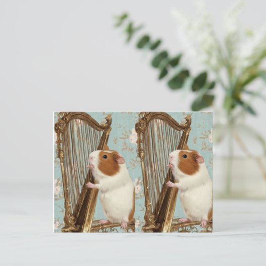 Carte Postale A Gentle Tune – Artistic Guinea Pig Postcard (Debout devant)
