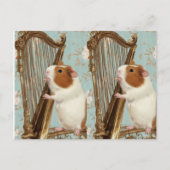 Carte Postale A Gentle Tune – Artistic Guinea Pig Postcard (Devant)