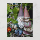 Carte Postale À Gnome dans le jardin (Devant)
