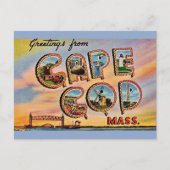 Carte postale à grande lettre de Cape Cod (Devant)