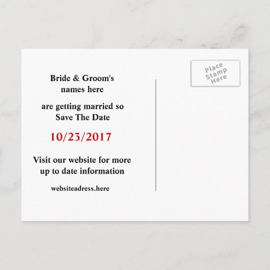 Carte postale à gratter DIY Lotto Save the Date (Dos)