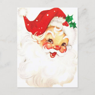 Carte Postale A Holly, Jolly Apple-Cheeked Santa Claus, Partie 1