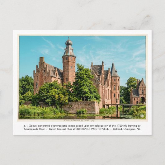 Carte Postale a. i. Gemini a généré Kasteel WESTERVELT. (Devant)