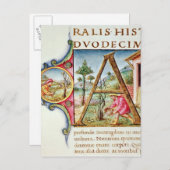 Carte Postale 'A' initial historique représentant (Devant / Derrière)