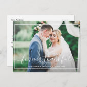 Carte Postale à jamais reconnaissant écriture blanche mariage (Devant / Derrière)