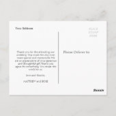 Carte Postale à jamais reconnaissant écriture blanche mariage (Dos)