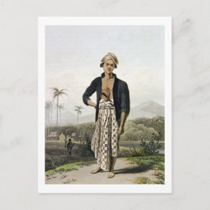 Carte Postale A Javan de la classe inférieure, plaque 2 du vol.