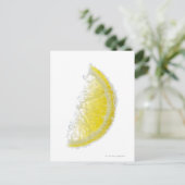 Carte Postale A juicy ripe organic lemon wedge fruit submerged (Debout devant)